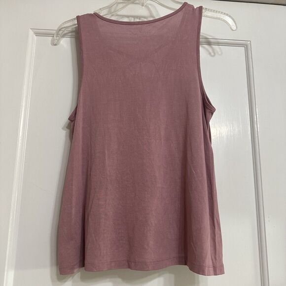 AMERICAN EAGLE Criss-Cross Soft & Sexy Sueded Tank, Blush Pink, MODAL, Sm - Picture 6 of 9